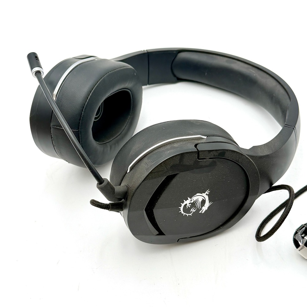 MSI Immerse GH20 Wired Gaming Headset Black Over Ear‎ Detachable Mic 3.5mm Jack - Picture 3 of 3